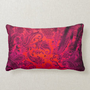Purple Paisley Lumbar Pillow