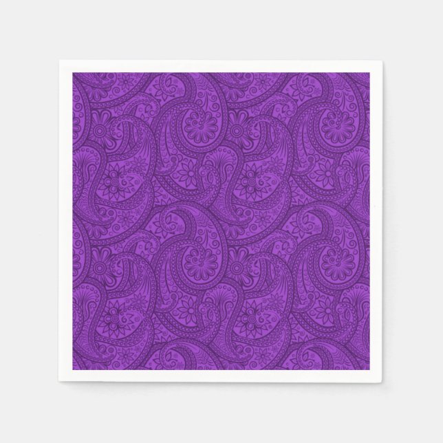 Purple Paisley Napkin (Front)