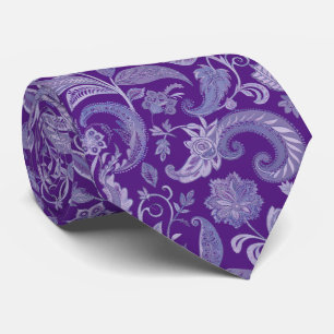 Purple Paisley Neck Tie