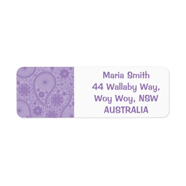 Purple paisley pattern (Front)
