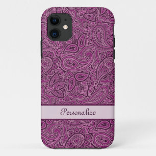Purple Paisley Pattern iPhone 11 Case