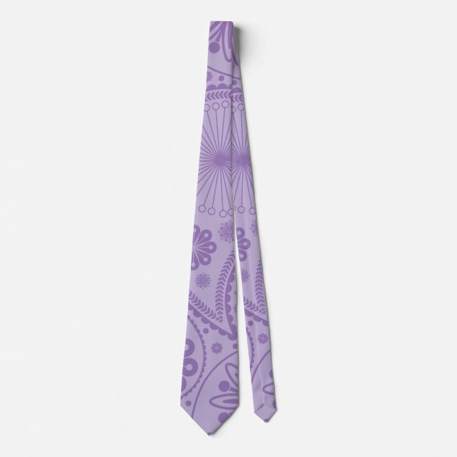 Purple paisley pattern tie (Front)