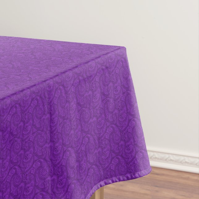Purple Paisley Tablecloth (In Situ)