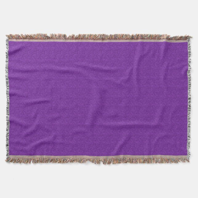 Purple Paisley Throw Blanket (Front)