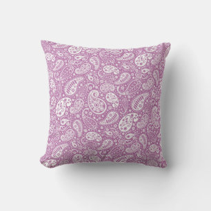 "purple paisley throw pillow" pillow
