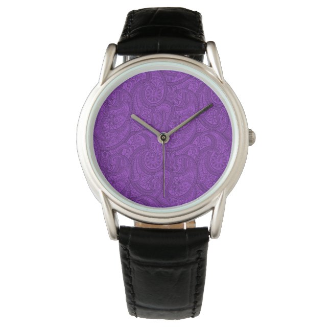 Purple Paisley Watch (Front)