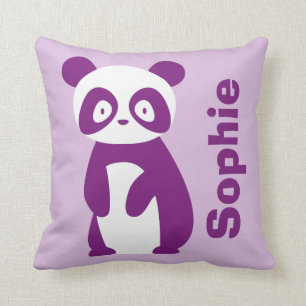 Purple Panda (Any Name) Personalized Cushion
