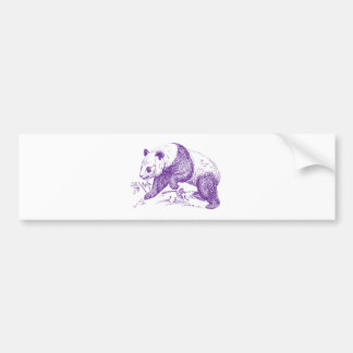 Purple Panda Bear Bumper Sticker