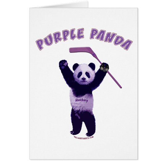 Purple Panda Hockey Bear