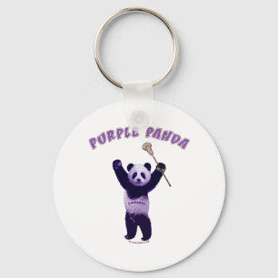 Purple Panda Lacrosse Keychain