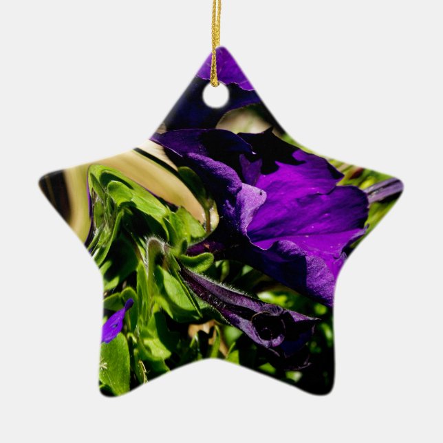 Purple Panic Ceramic Ornament (Front)