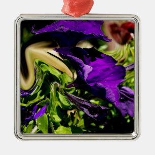 Purple Panic Metal Ornament