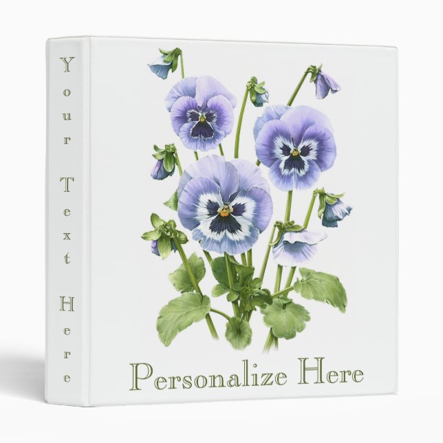 Purple Pansies Binder (Front/Spine)