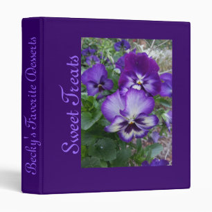 Purple Pansies Binder