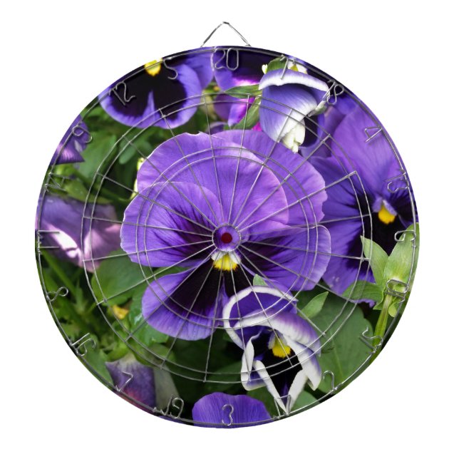 purple pansies dartboard (Front)