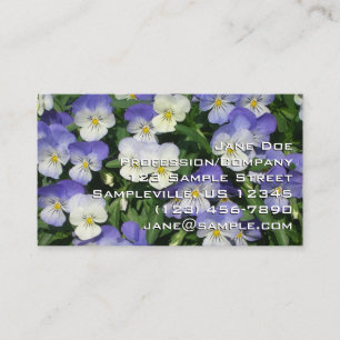 Purple Pansies Garden Floral Business Card