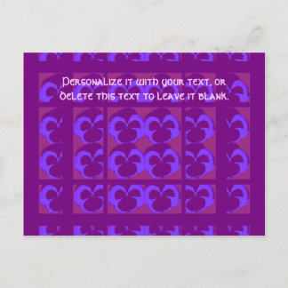 Purple Pansies in Rows and Columns Postcard