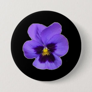 Purple Pansy 3 Inch Round Button