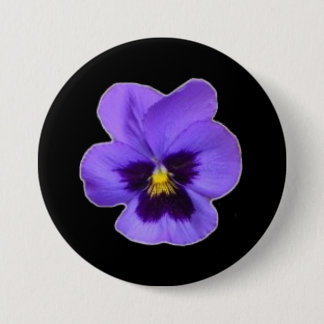 Purple Pansy 3 Inch Round Button