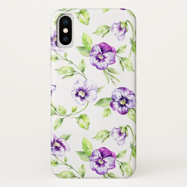 Purple Pansy Aquarelle iPhone / coque ipad (Dos)
