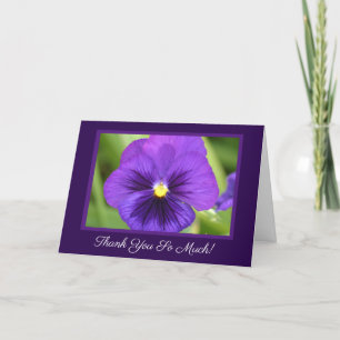 Purple Pansy Carte de remerciements