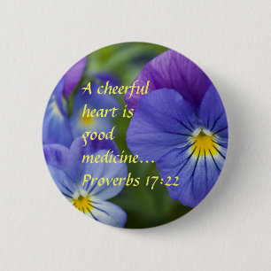 Purple Pansy - Cheerfulness 2 Inch Round Button