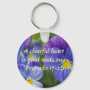 Purple Pansy - Cheerfulness Keychain