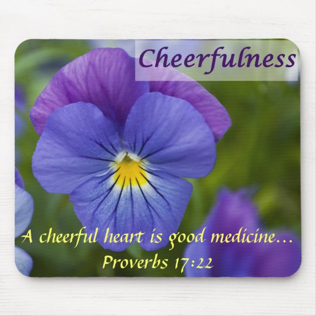 Purple Pansy - Cheerfulness Mouse Pad (Front)