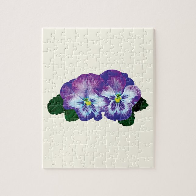 Purple Pansy Duo Jigsaw Puzzle (Vertical)