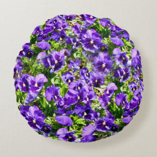 Purple Pansy Field, Cushion