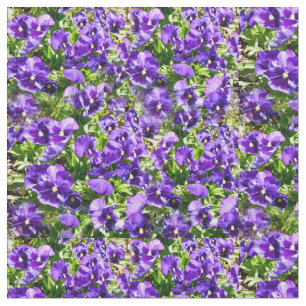 Purple Pansy Field, Fabric