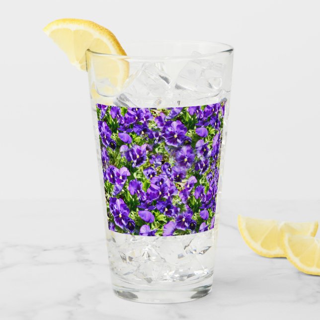 Purple Pansy Field, Glass (Front Ice)