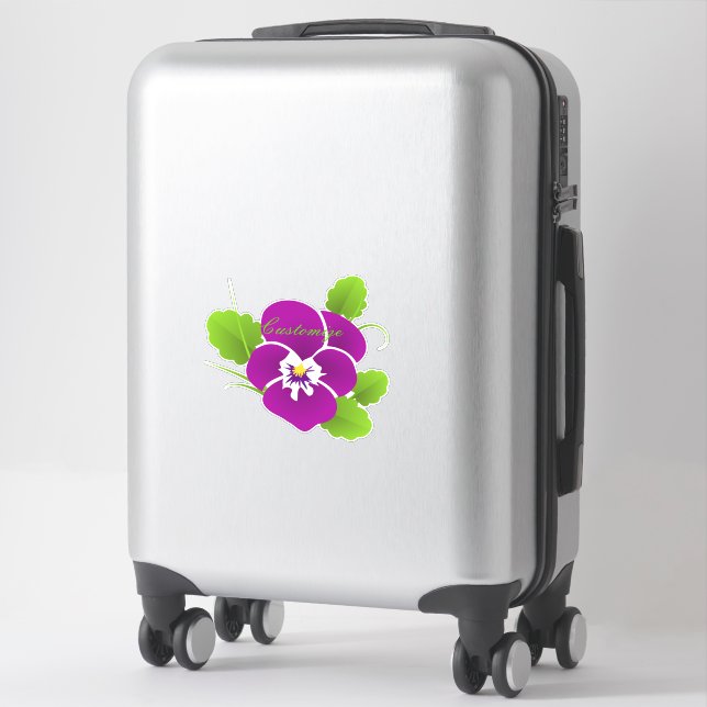 Purple Pansy Flower Thunder_Cove (Suitcase)