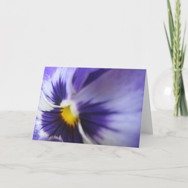 Purple pansy greeting card (Front)