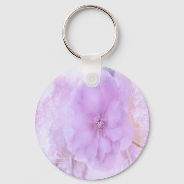 Purple Pansy Keychain (Front)