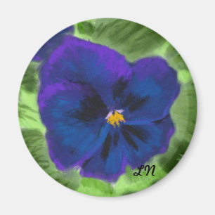 Purple Pansy Magnet