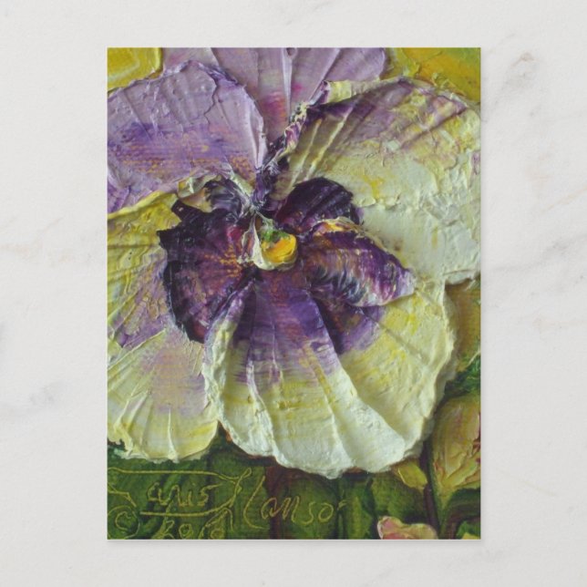 Purple Pansy Postcard (Front)