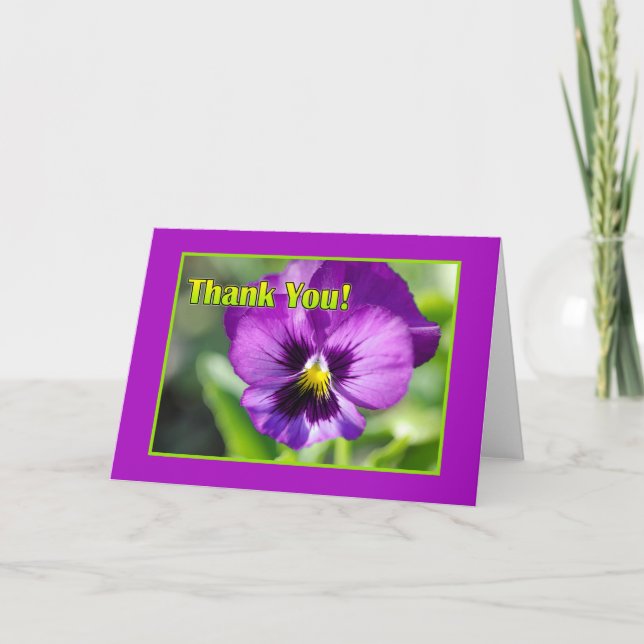 Purple Pansy Thank You (Front)