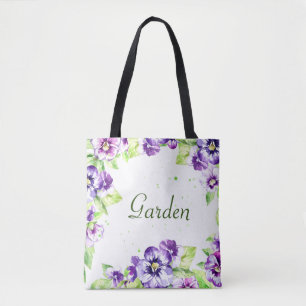 Purple Pansy Tote Bag