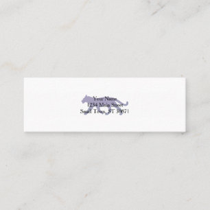 Purple panther silhouette - Choose background colo Mini Business Card