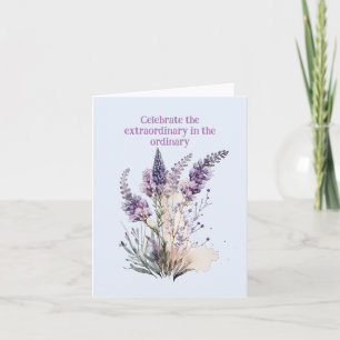 Purple Paradise: Vibrant Floral Summer Celebration Card