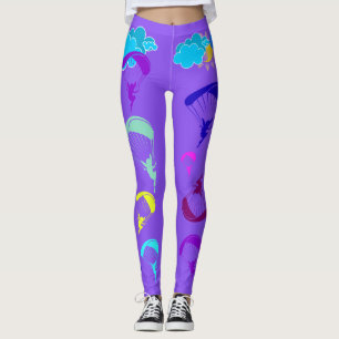 Purple Paragliding Pixie sunshine Leggings