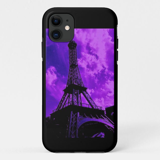 Purple Paris Case-Mate iPhone Case (Back)