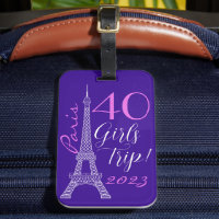 Purple Paris Eiffel Tower 40th Birthday Girls Trip