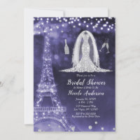 Purple Paris Night Diamond Dress Bridal Shower  