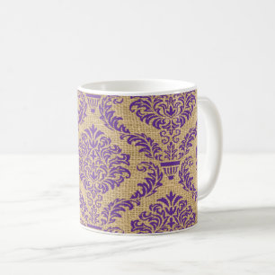 Purple Parisien Moods Damask Coffee Mug