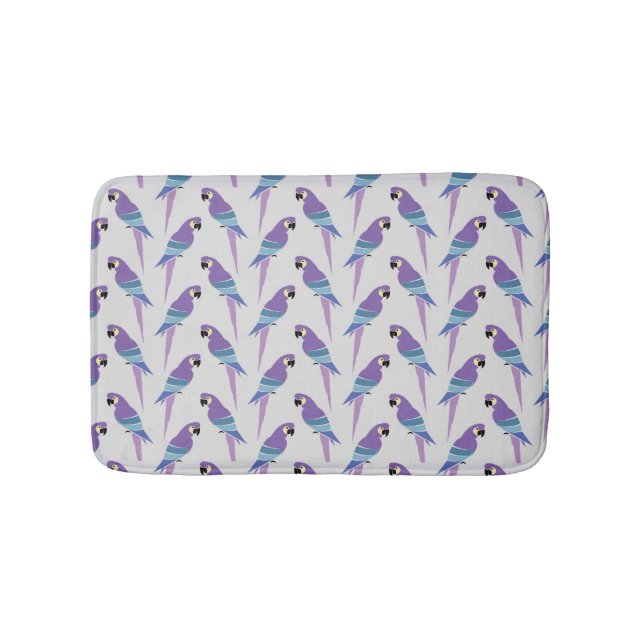 Purple Parrots Bath Mat (Front)