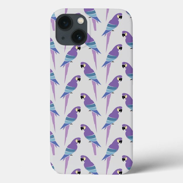 Purple Parrots Case-Mate iPhone Case (Back)