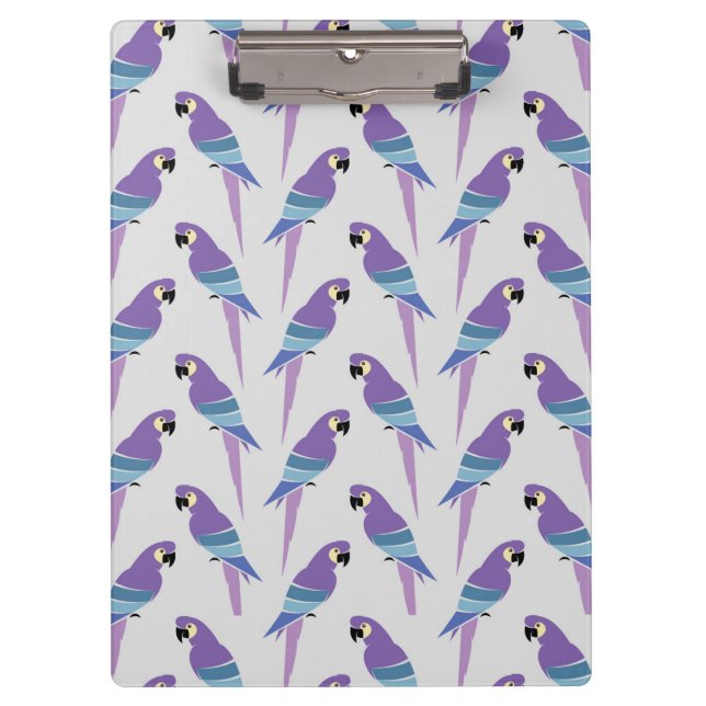 Purple Parrots Clipboard (Front)