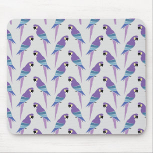 Purple Parrots Mouse Pad